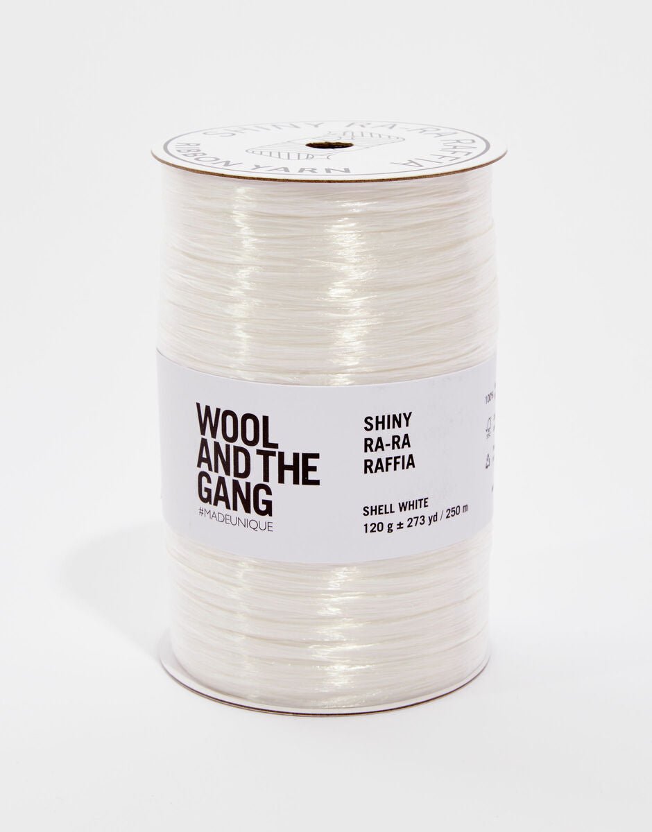 WOOL AND THE GANG Ra - Ra RAFFIA Shell White | Knitting yarn shop / dzijas veikals