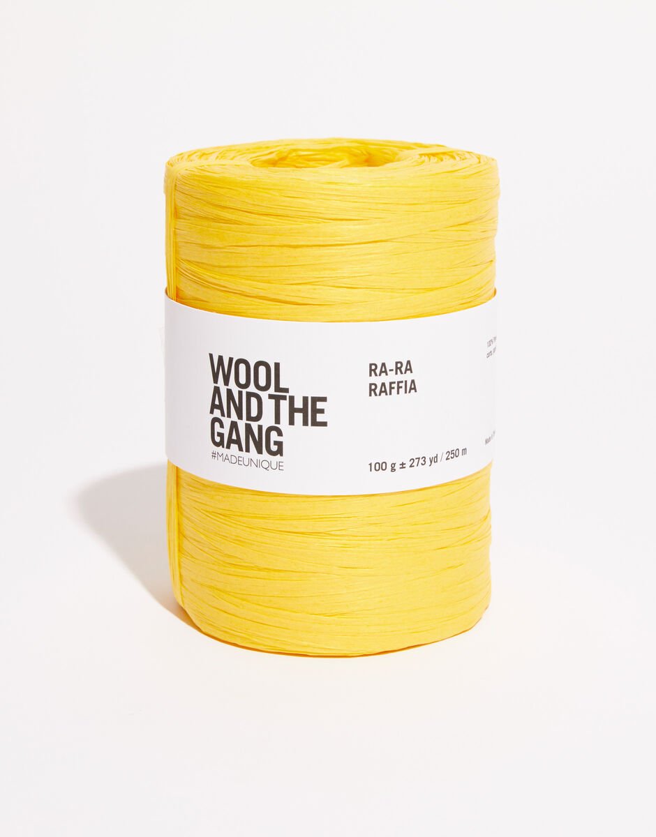 WOOL AND THE GANG Ra - Ra RAFFIA Soleil Yellow | Knitting yarn shop / dzijas veikals