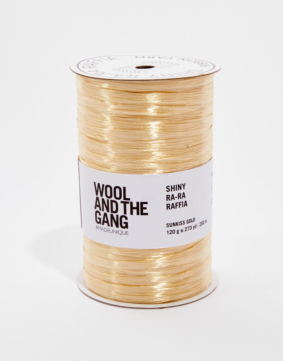 WOOL AND THE GANG Ra - Ra RAFFIA Sunkiss Gold | Knitting yarn shop / dzijas veikals