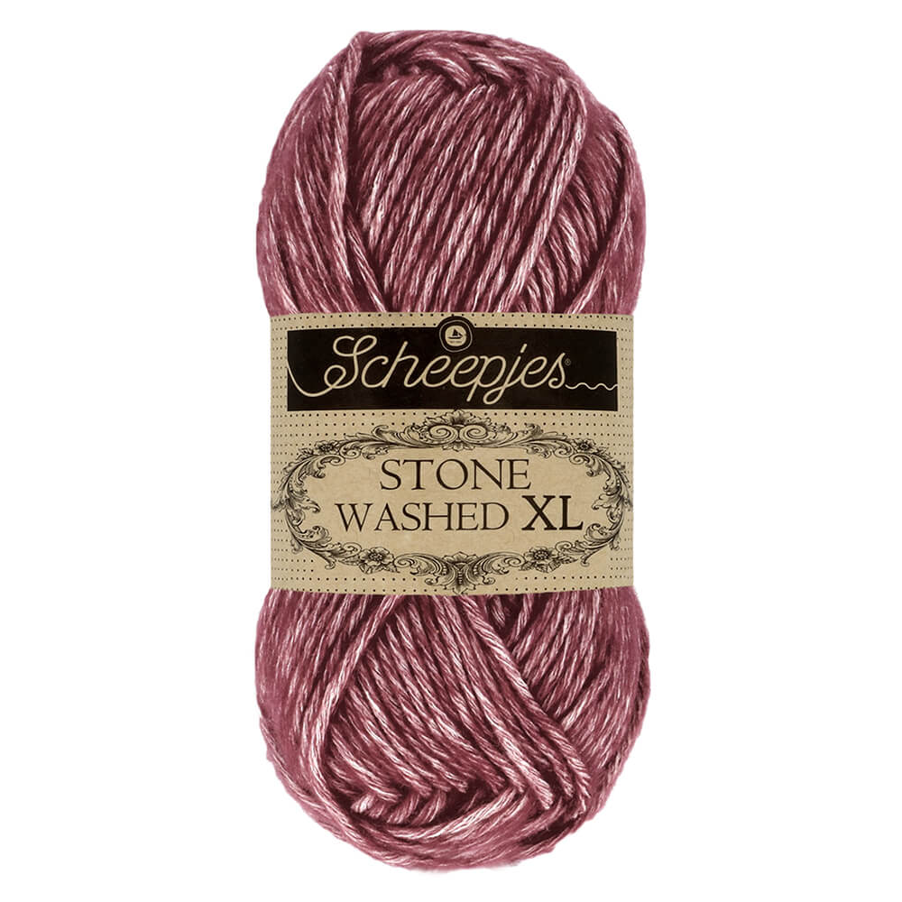 Scheepjes Stone Washed XL, 50g 850garnet | Knitting yarn shop / dzijas veikals