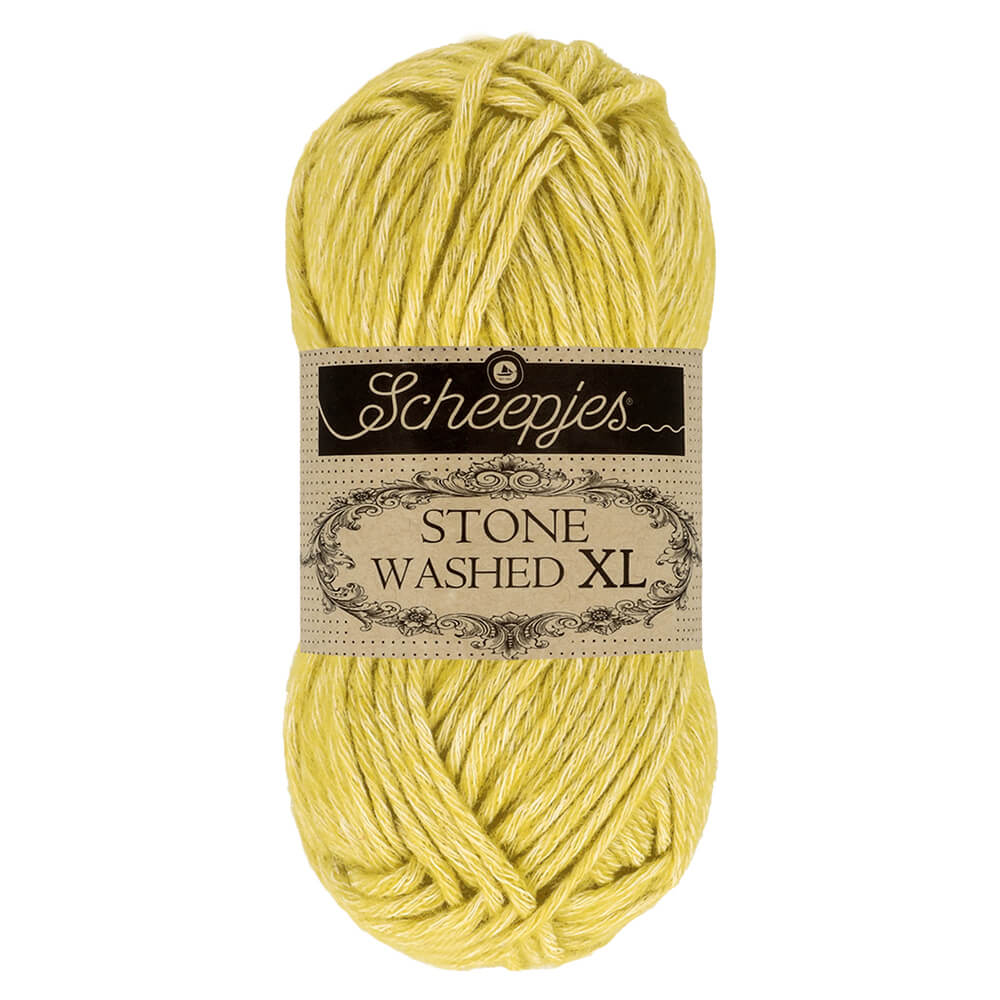Scheepjes Stone Washed XL, 50g 852 Lemon Quartz | Knitting yarn shop / dzijas veikals