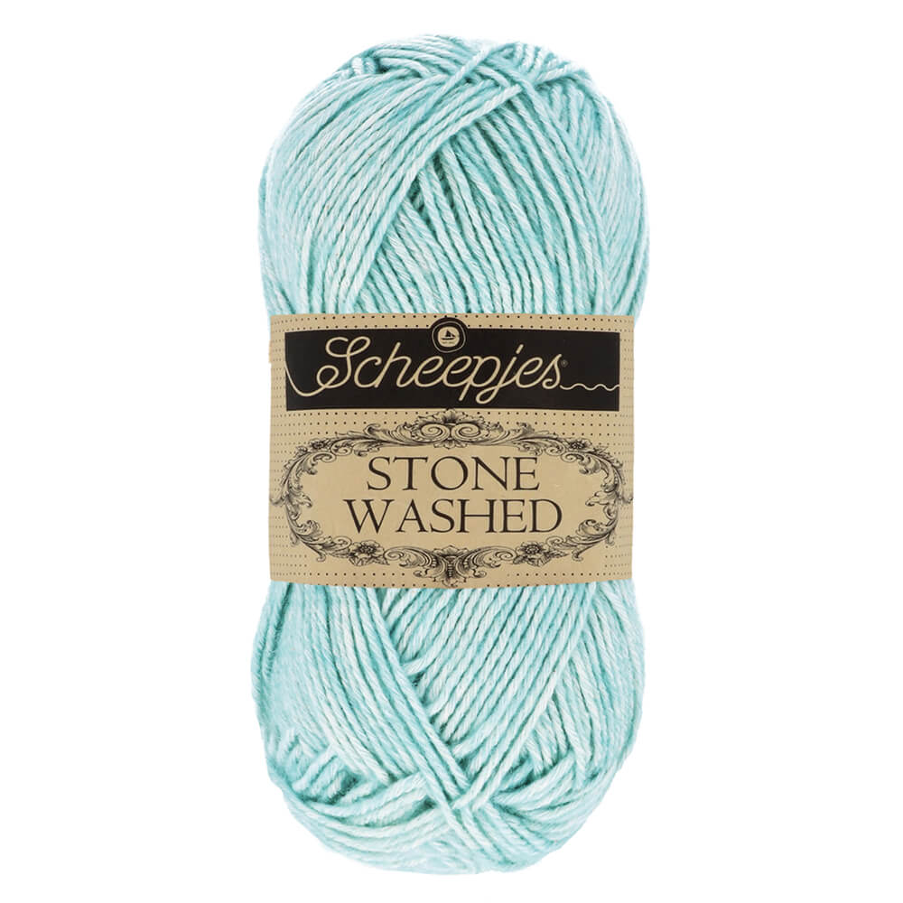Scheepjes Stone Washed Yarn, 50g 813 Amazonite | Knitting yarn shop / dzijas veikals