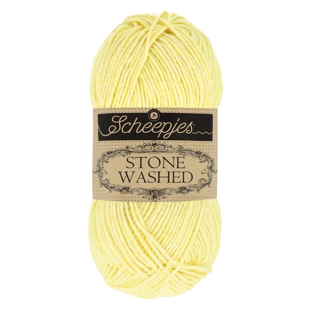 Scheepjes Stone Washed Yarn, 50g 817 Citrine | Knitting yarn shop / dzijas veikals
