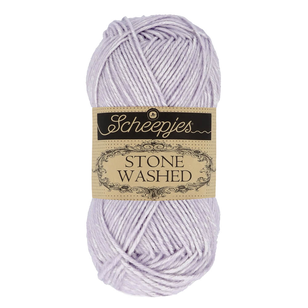Scheepjes Stone Washed Yarn, 50g 818 Lilac Quartz | Knitting yarn shop / dzijas veikals