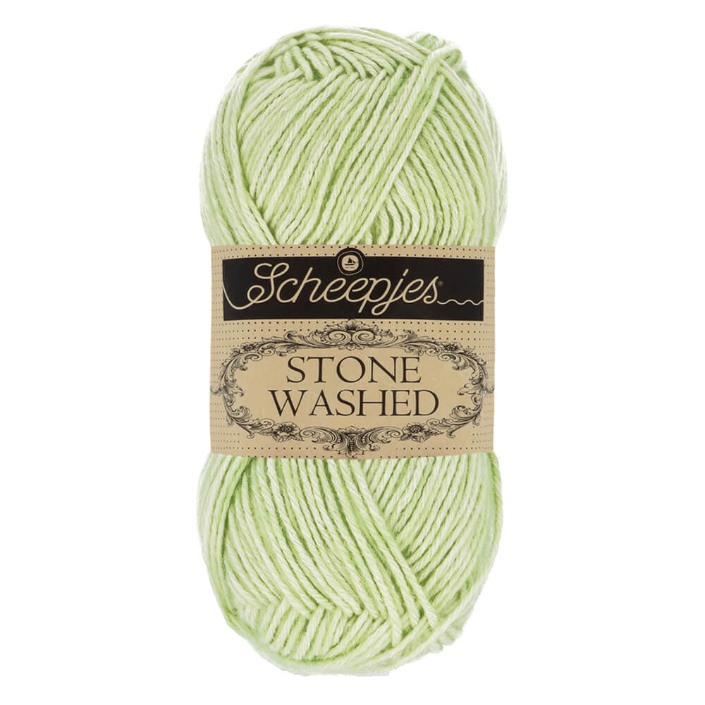 Scheepjes Stone Washed Yarn, 50g 819 New Jade | Knitting yarn shop / dzijas veikals