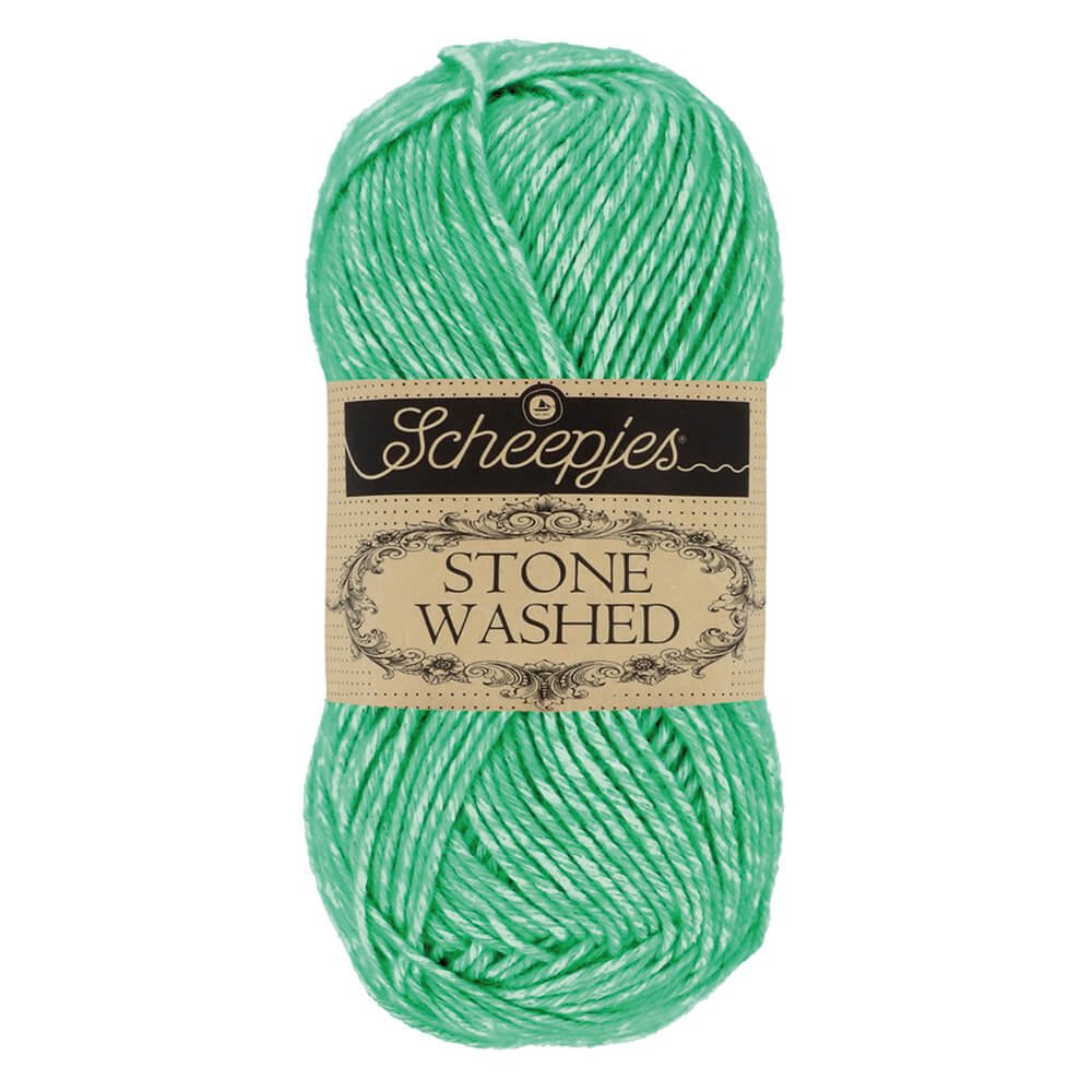 Scheepjes Stone Washed Yarn, 50g 826 Fosterite | Knitting yarn shop / dzijas veikals