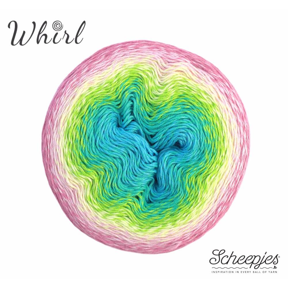 Scheepjes Whirl 1x1000m 768 Sherbet Rainbow | Knitting yarn shop / dzijas veikals