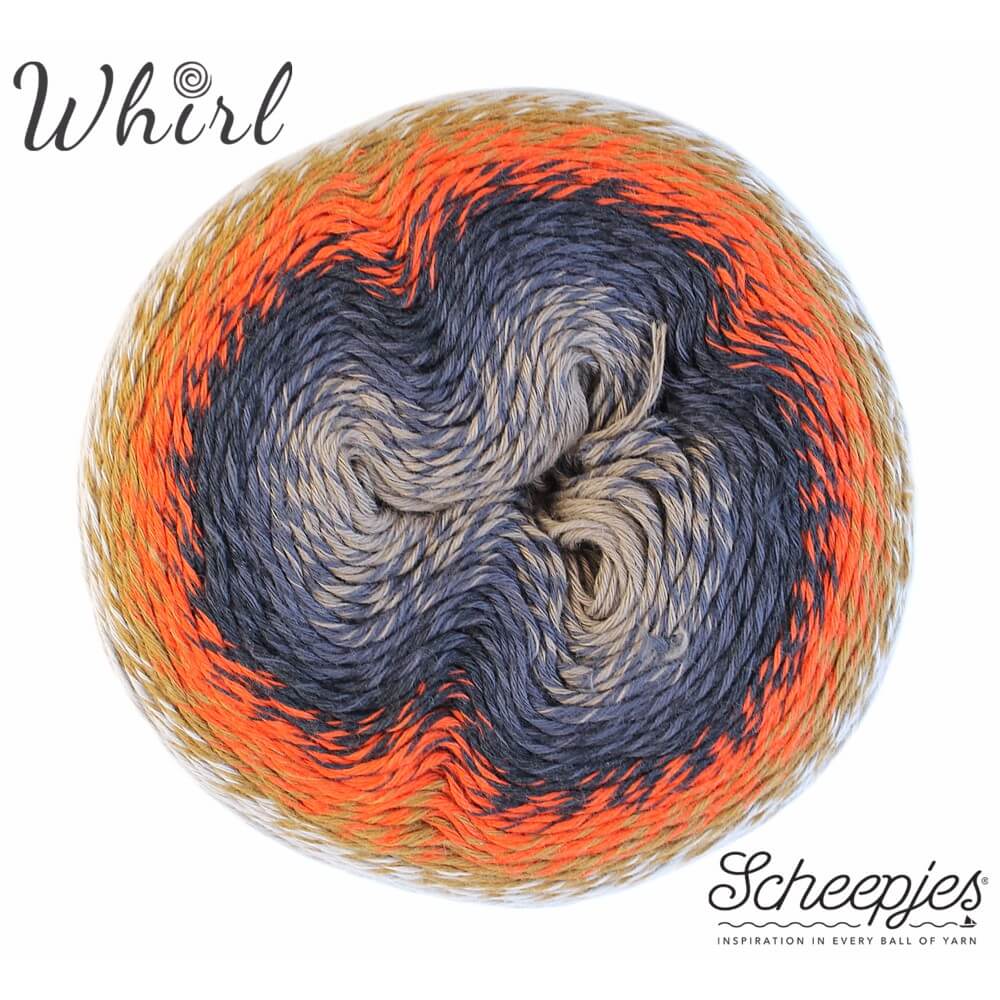 Scheepjes Whirl 1x1000m 771 Jumpin' Jaffa Pop | Knitting yarn shop / dzijas veikals