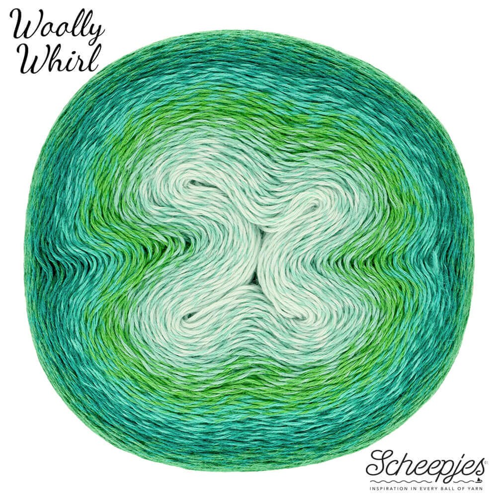 Scheepjes Woolly Whirl 1000m 475 Melting Mint Centre | Knitting yarn shop / dzijas veikals