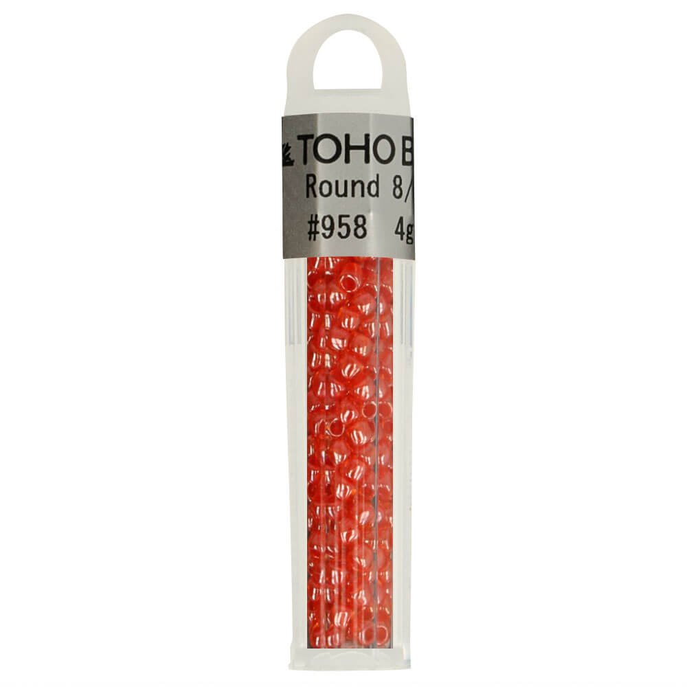 Toho Glass beads round 8 - 0 - 4g , different colours 958 | Knitting yarn shop / dzijas veikals