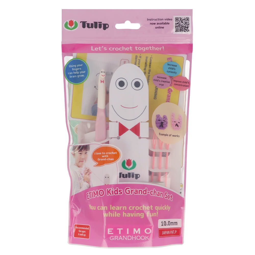 Tulip Etimo kids grand - chan crochet hook set, different sizes 8.00mm, 10.00mm, 12.00mm 10.00 | Knitting yarn shop / dzijas veikals