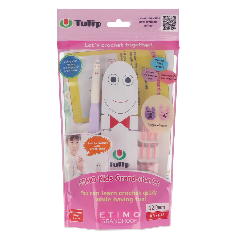 Tulip Etimo kids grand - chan crochet hook set, different sizes 8.00mm, 10.00mm, 12.00mm 12.00 | Knitting yarn shop / dzijas veikals